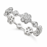 Mixed-Shape Floral Moissanite Eternity Band