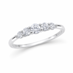 Delicate Leaf Moissanite Stackable Band