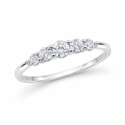 Delicate Leaf Moissanite Stackable Band