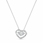 Heart Halo Moissanite Pendant Necklace