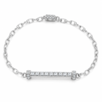 Half-Tennis Moissanite Chain Bracelet