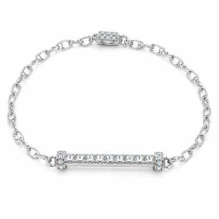 Half-Tennis Moissanite Chain Bracelet