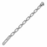 Geometric Bar-Link Moissanite Statement Bracelet