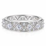 Princess-Cut Eternity Moissanite Ring - MS0441