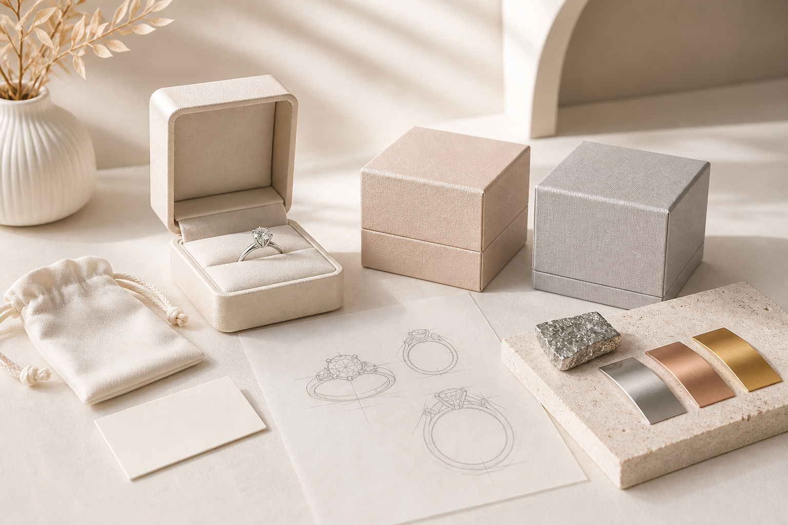 Custom jewelry design and private-label packaging options