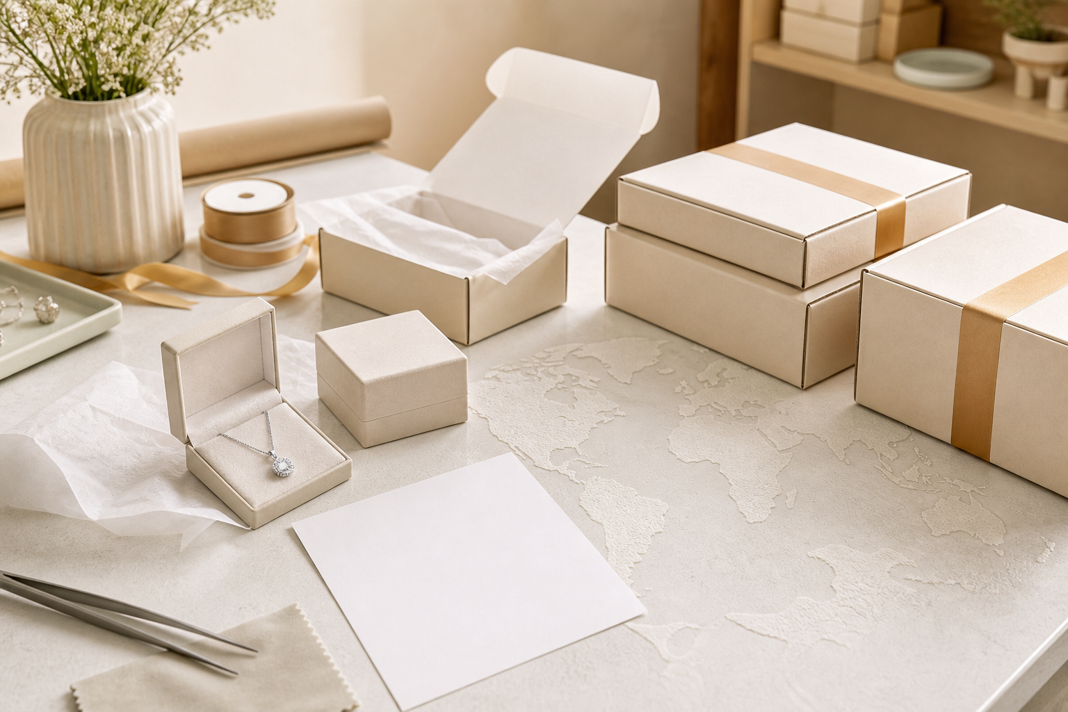 International wholesale jewelry order packing and fulfillment