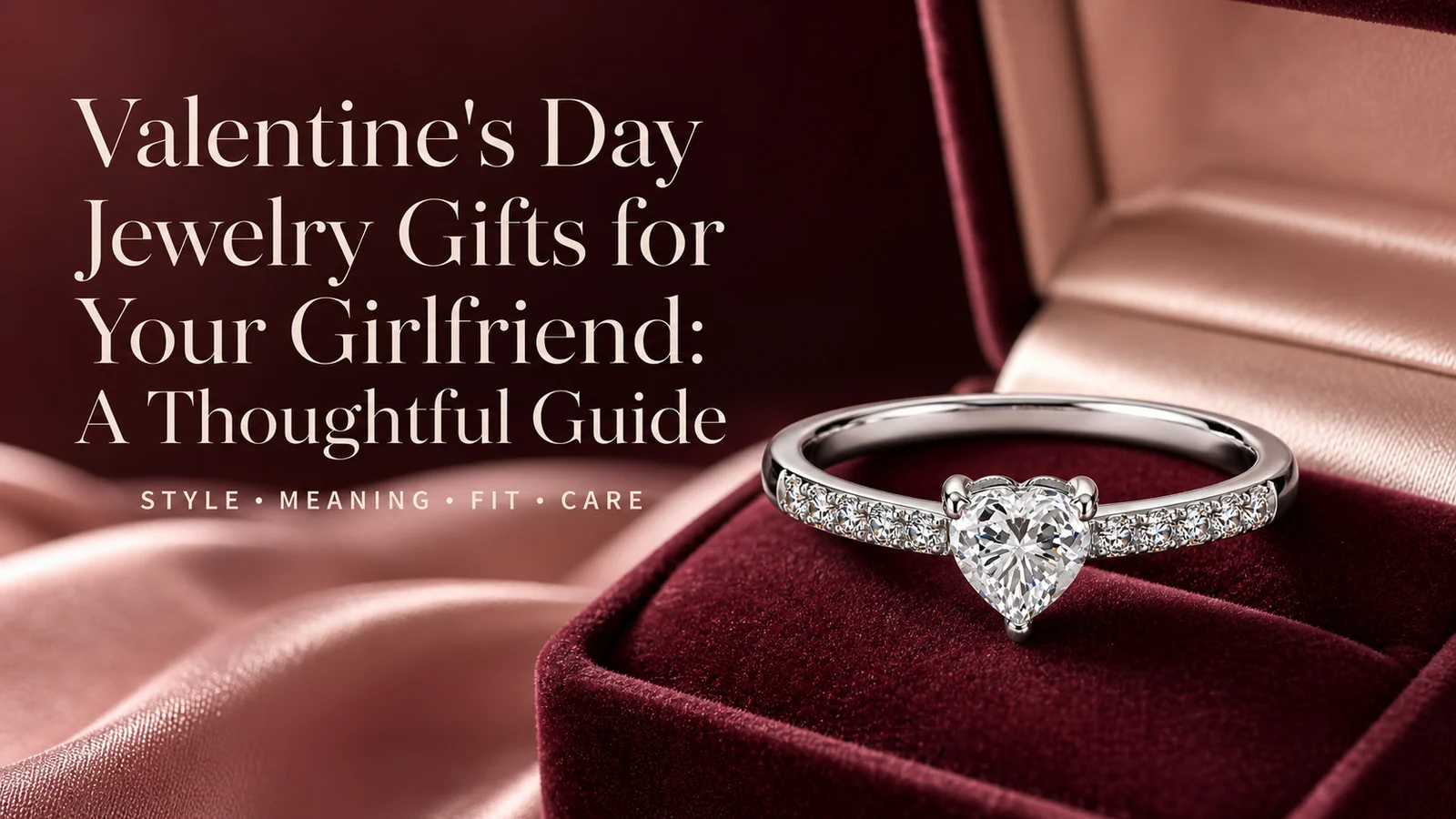 Heart-cut moissanite ring featured in a Valentine's Day jewelry gift guide