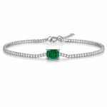 Vine Grace Square-Cut S925 Sterling Silver Bracelet
