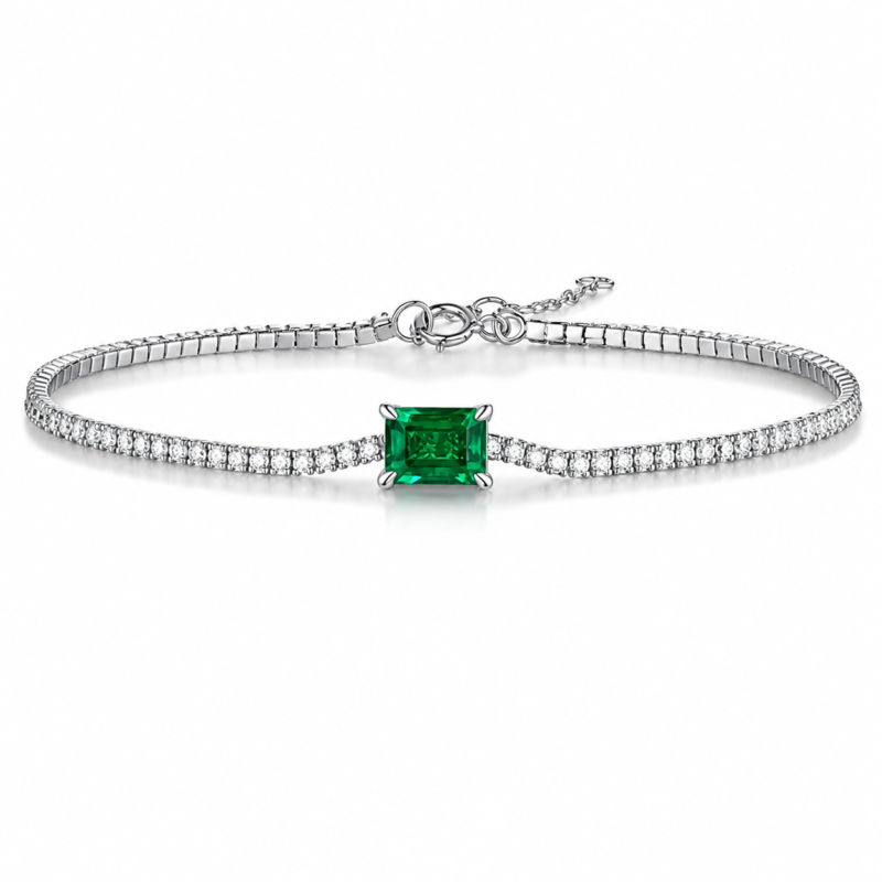 Vine Grace Square-Cut S925 Sterling Silver Bracelet