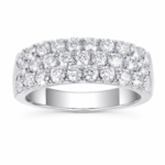 Radiant Three-Row Pavé Wide Band Ring | MS0161