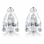 S925 1 CT Pear-Cut Moissanite Stud Earrings
