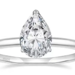2 CT Pear-Cut Solitaire Moissanite Ring - MS0840
