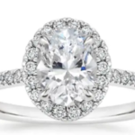 1 CT Oval-Cut Halo Moissanite Ring - MS0841