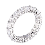 Six-Stone Oval Eternity Moissanite Band - MS0845