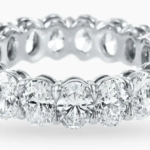 Eight-Stone Oval Eternity Moissanite Band - MS0848