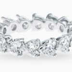 Seven-Stone Heart Eternity Moissanite Band - MS0849