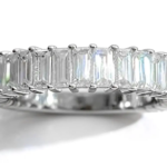 Eight-Stone Emerald-Cut Eternity Moissanite Band - MS0850