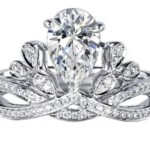 2 CT Pear-Cut Botanical Tiara Moissanite Ring - MS0852