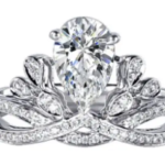 1 CT Pear-Cut Leaf Tiara Moissanite Ring - MS0853
