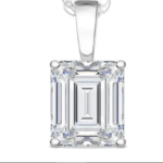 1 CT Emerald-Cut Three-Stone Moissanite Pendant - MS0861