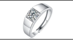 1 CT Men's Channel-Set Moissanite Ring - MS0876