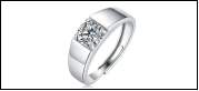1 CT Men's Channel-Set Moissanite Ring - MS0876