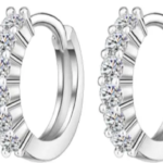Round Pavé Huggie Hoop Moissanite Earrings - MS0878