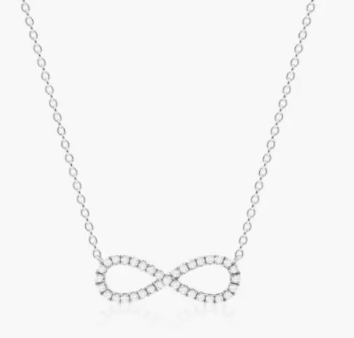 Infinity Pavé Moissanite Necklace - MS0879