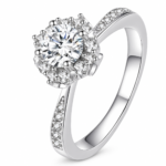0.5 CT Starlit Halo Moissanite Ring - MS0895