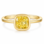 6 x 6 mm Center-Stone Moissanite Ring - MS0917