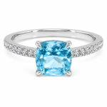 9 x 9 mm Center-Stone Moissanite Ring - MS0919