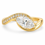 Two-Tone Moissanite Statement Ring - MS0921