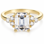 Emerald-Cut Moissanite Ring - MS0922