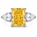 8 x 10 mm Center-Stone Moissanite Ring - MS0925