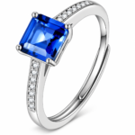 6 x 6 mm Center-Stone Moissanite Ring - MS0928