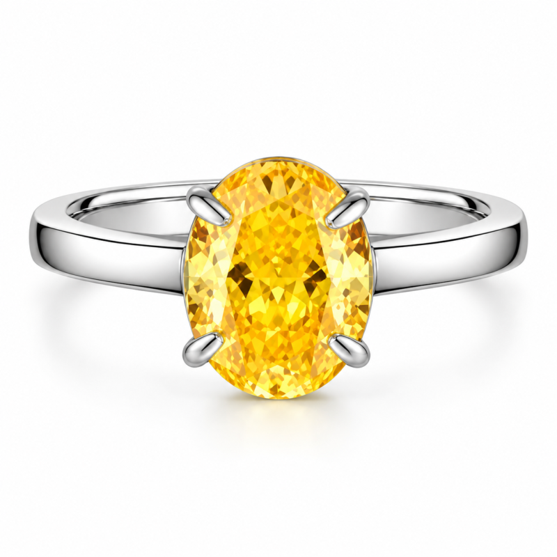 7 x 9 mm Center-Stone Moissanite Ring - MS0931