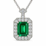 7 x 9 mm Center-Stone Moissanite Pendant Necklace - MS0936