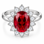 8 x 10 mm Center-Stone Moissanite Ring - MS0937