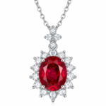 8 x 10 mm Center-Stone Moissanite Pendant Necklace - MS0939