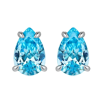 6 x 9 mm Center-Stone Moissanite Stud Earrings - MS0941