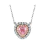 7 x 7 mm Center-Stone Moissanite Pendant Necklace - MS0945