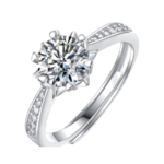 1 CT Snowflake Pavé Moissanite Ring - MS0946