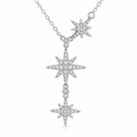 Luxury Starburst Moissanite Pendant Necklace - MS0951
