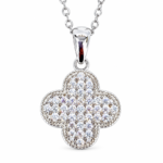 Luxury Clover Moissanite Pendant Necklace - MS0952