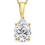 2 CT Pear-Cut Solitaire Moissanite Pendant Necklace - MS0959