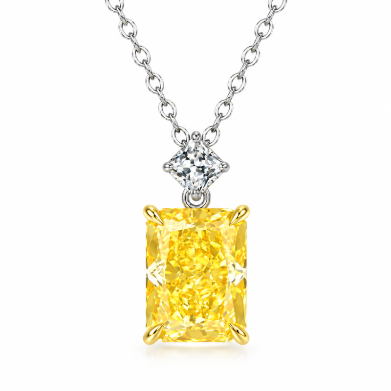8 x 10 mm Center-Stone Moissanite Pendant Necklace - MS0961