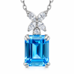 8 x 10 mm Center-Stone Moissanite Pendant Necklace - MS0962