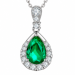 7 x 10 mm Center-Stone Moissanite Pendant Necklace - MS0963