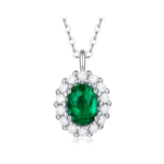 6 x 8 mm Center-Stone Moissanite Pendant Necklace - MS0964