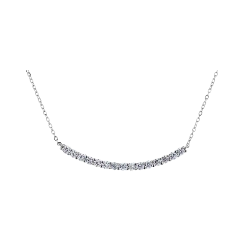 1 CT Smiley Face Moissanite Pendant Necklace - MS0965